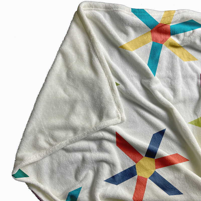 Geneva Geometric Blanket, Blue