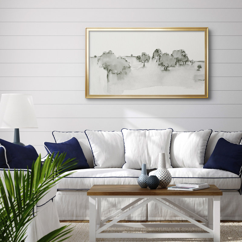 " Scenic Scribble I " Painting Print, Gold, 42.5" H x 22.5" W x 1" D