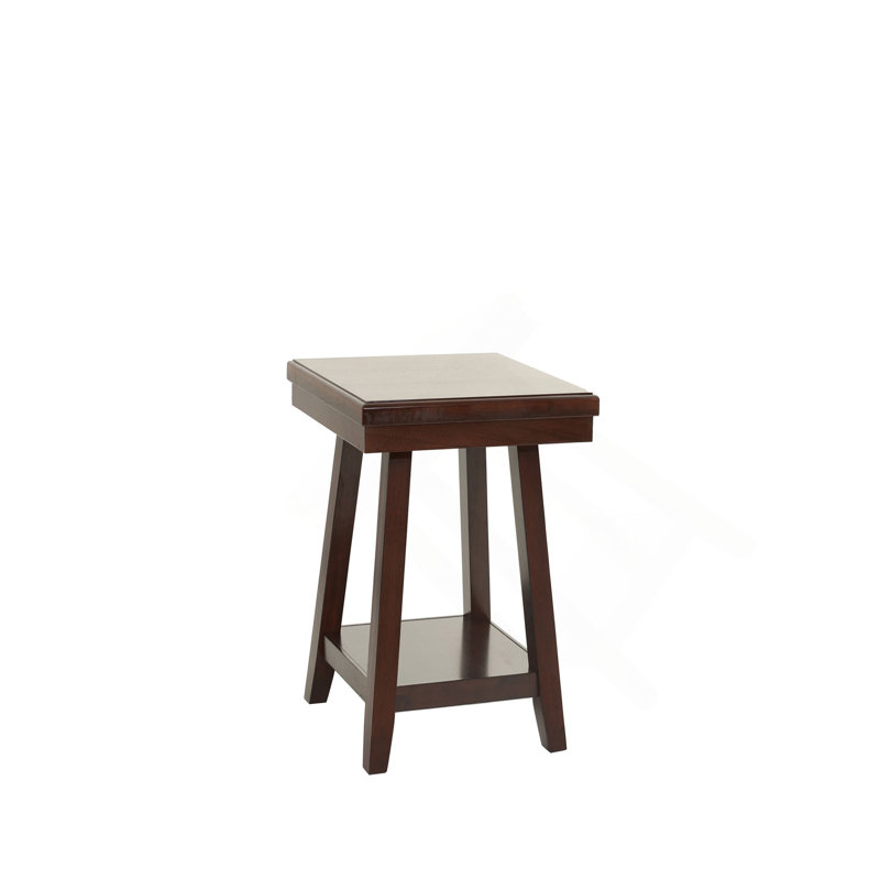 Table de bout avec rangement en bois d'hévéa pour table de bout 1 pièce Modern Bold