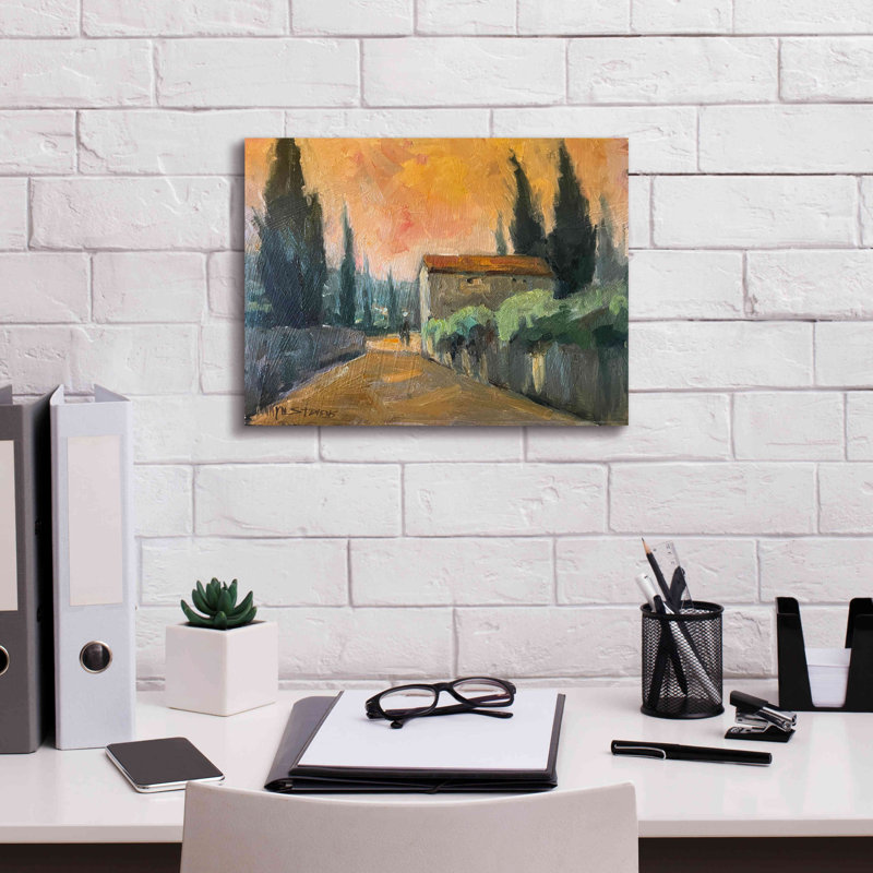 «French Farm» par Allayn Stevens, art mural sur toile, H 12 po x l 16 po x P 0,75 po