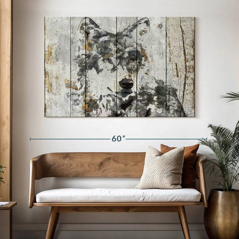 Regard de loup Brampt, H 34 po x l 51 po