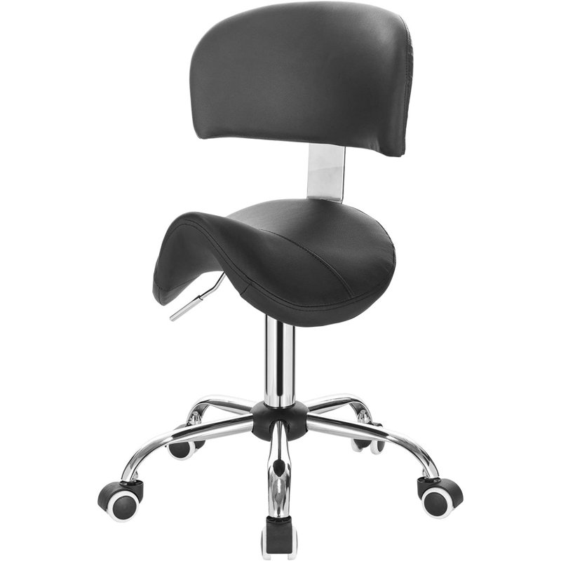 Backed Lab Stool Active Stool, Black