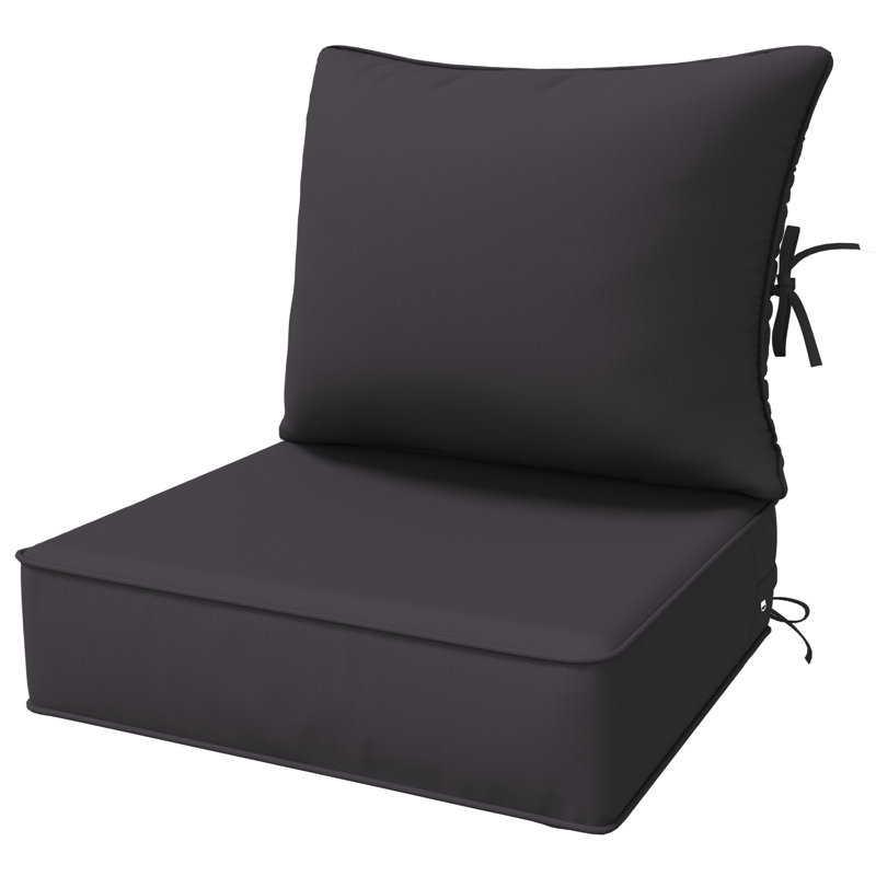 6.5″ Outdoor Replacement  Cushion Set, Deep Seating Seat / Back Cushion Set, Gray