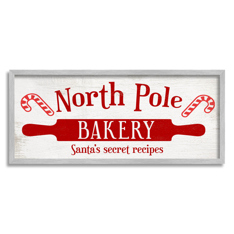 North Pole Bakery Kitchen at-254, H 10 po x l 24 po x P 1,5 po, Estampe numérique Farmhouse