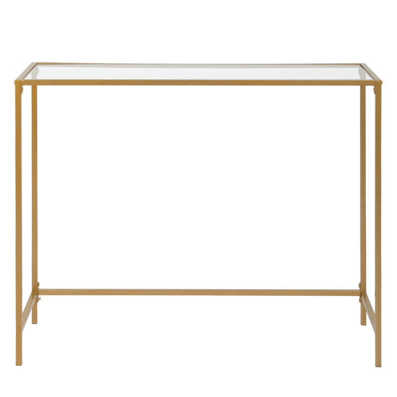 Keyiona 39.37'' Glass Top Console Table