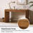 Kaybri Alejandro Modern 49.5"W 2-Drawer Fluted Office Desk with Rounded Desktop Edges-1008405117