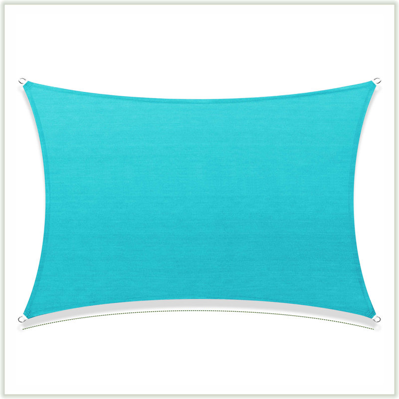Turquoise 10 ft x 13 ft HDPE Patio Sun Shade Sail Canopy