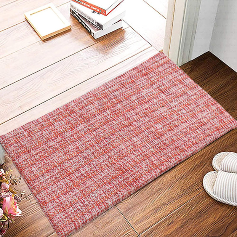 Tapis de cuisine antidérapant Doniesha, Orange
