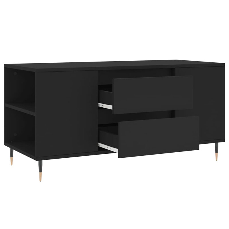 Mikera Coffee Table with Storage, Black