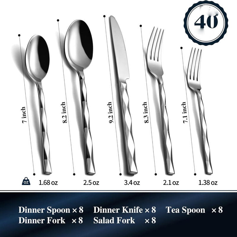 18/10 Stainless Steel Cutlery Set