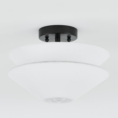 Linen Semi Flush Mount