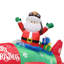 Père Noël vole un avion gonflable