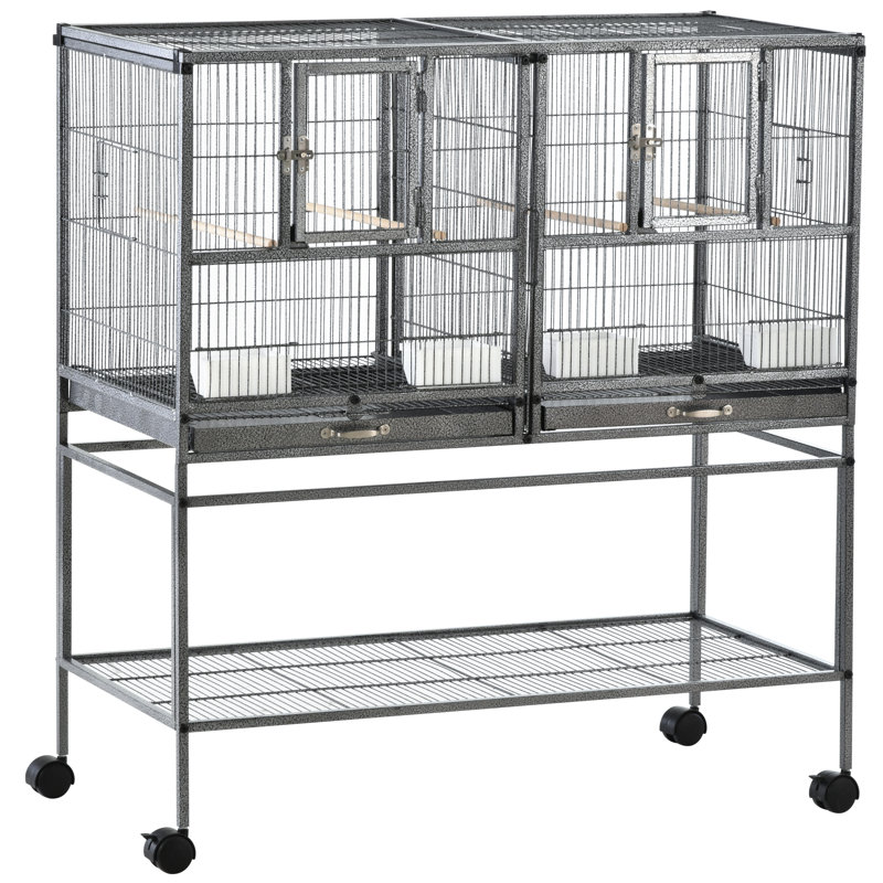 Cage à oiseau 40,25 po avec roues