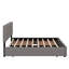 Grand lit plateforme tapissier avec 2 tiroirs et un lit gigogne-114392597