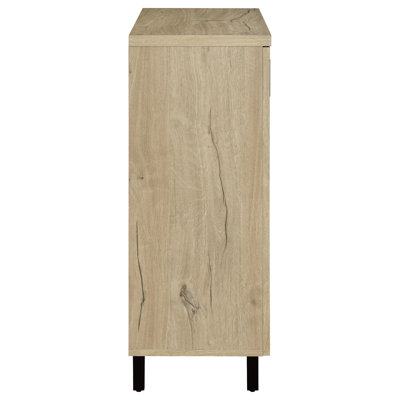 Brixton 2-Door Entryway Shoe Storage Cabinets Smoked Oak