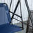 3 Outdoor Garden Swing With Adjustable Canopy, - Dark Blue For Delight Patio, Garden, Poolside, Deck, Backyard, Balcony Backyard Canopy And Deck