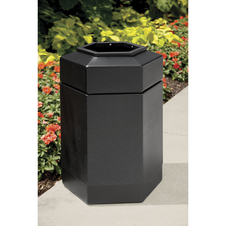 PolyTec Plastic Open Outdoor Trash/Recycling Bins - 30 Gallons