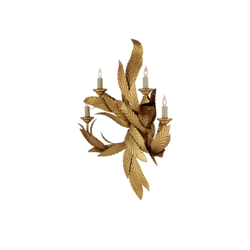Apollo - Twisted Leaf Wall Sconce - Contemporary Gold Leaf
