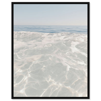 Porcelain Waves Canvas Landscape & Nature Print by Oliver Gal, Black Frame, 16 x 20