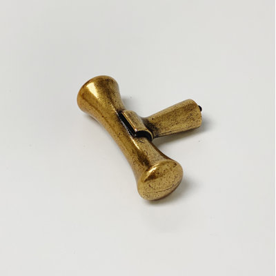 Tuscany 1-7/8" Length T-knob in Antique Brass