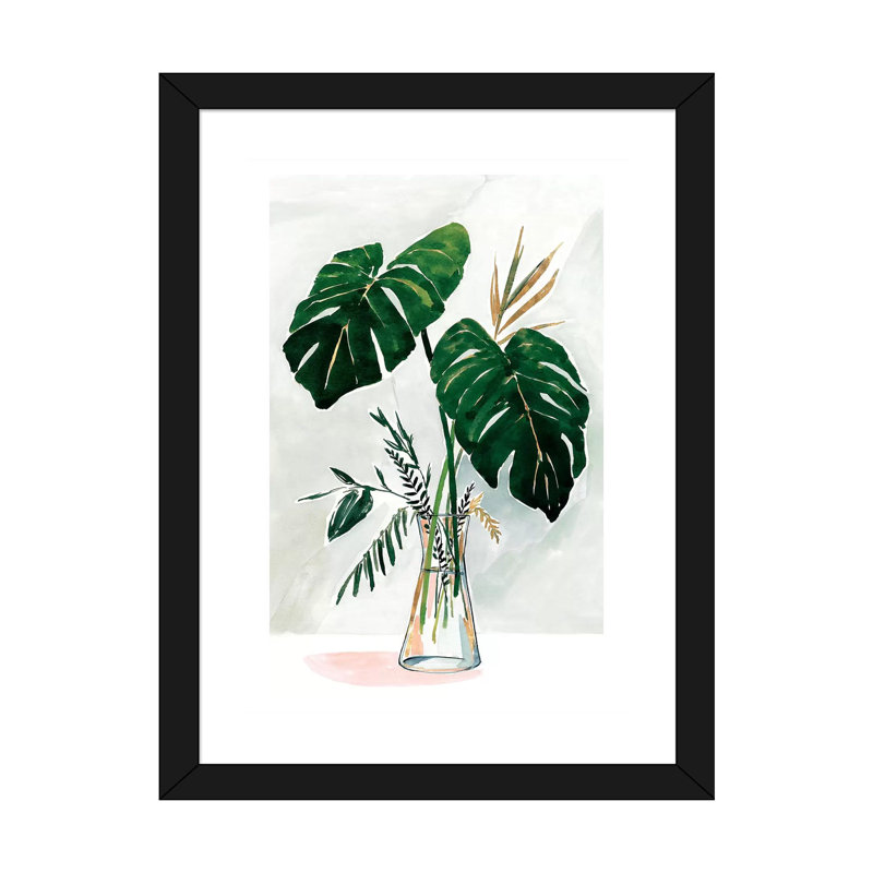 «Forenoon I» par Isabelle Z - reproduction d'art, H 32 po x l 24 po x P 1 po, Blanc, Papier encadré noir