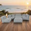 Canapé modulaire d'extérieur 5 pièces pour patio, jardin et piscine-2031356176