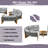 All-Weather Circle 6-Seat Outdoor Sectional Sets with Acacia Table-823455927