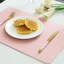 Ensemble de 4 napperons en similicuir Heloho rose et gris, ensemble de 4 napperons