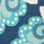 Tapis d'intérieur / extérieur à motif floral bleu / turquoise / vert / blanc Deltana-23970709