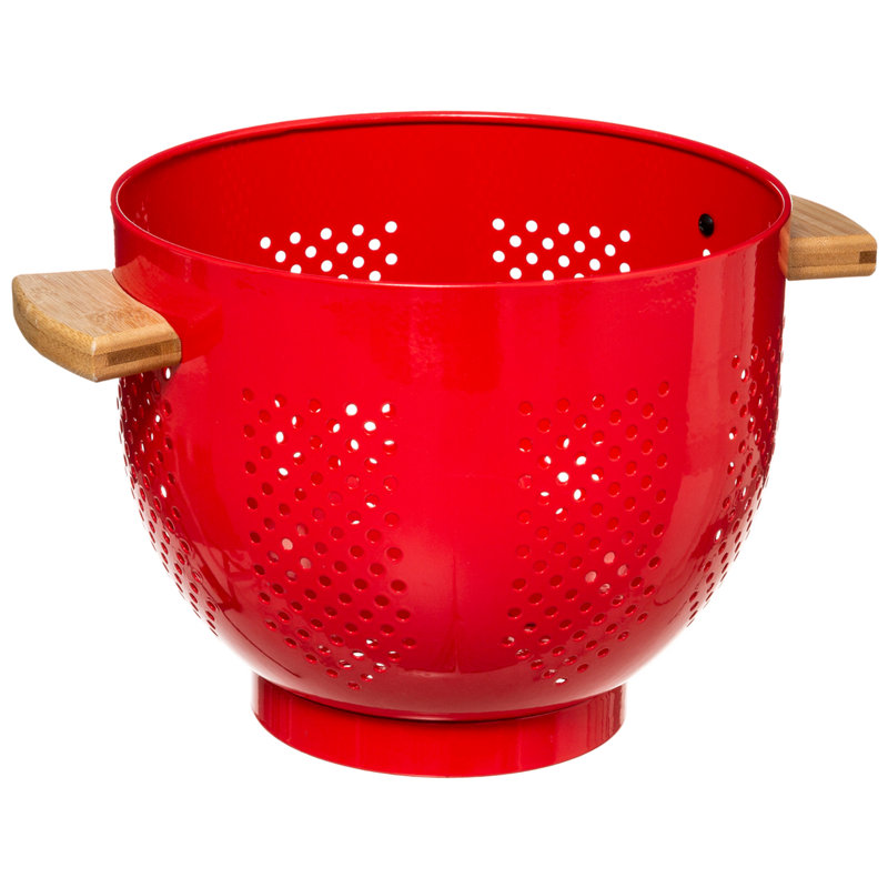 Belfry Kitchen Comerfo Stainless Steel Colander, Coral