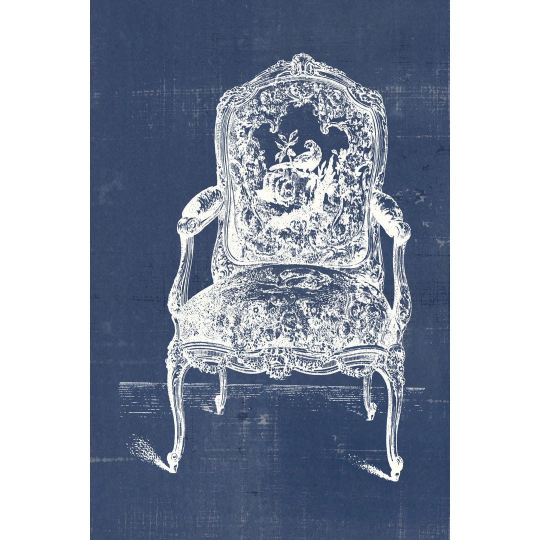 Leinwandbild Antique Chair Blueprint V