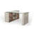 Orpheus Modular L-Shaped Glass Writing Desk