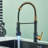 Kitchen Faucet with Sprayer Single Handle Pull Down Sprayer Spring Kitchen Sink Faucet with LED Light-130203328