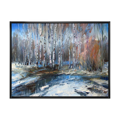 Winter Birches Forest - Décoration murale traditionnelle sur toile