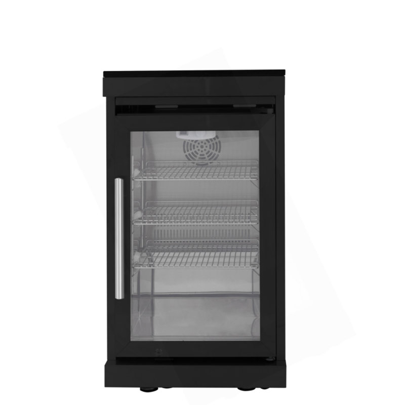 Îlots de cuisine extérieurs noirs à une porte pour armoire de réfrigérateur
