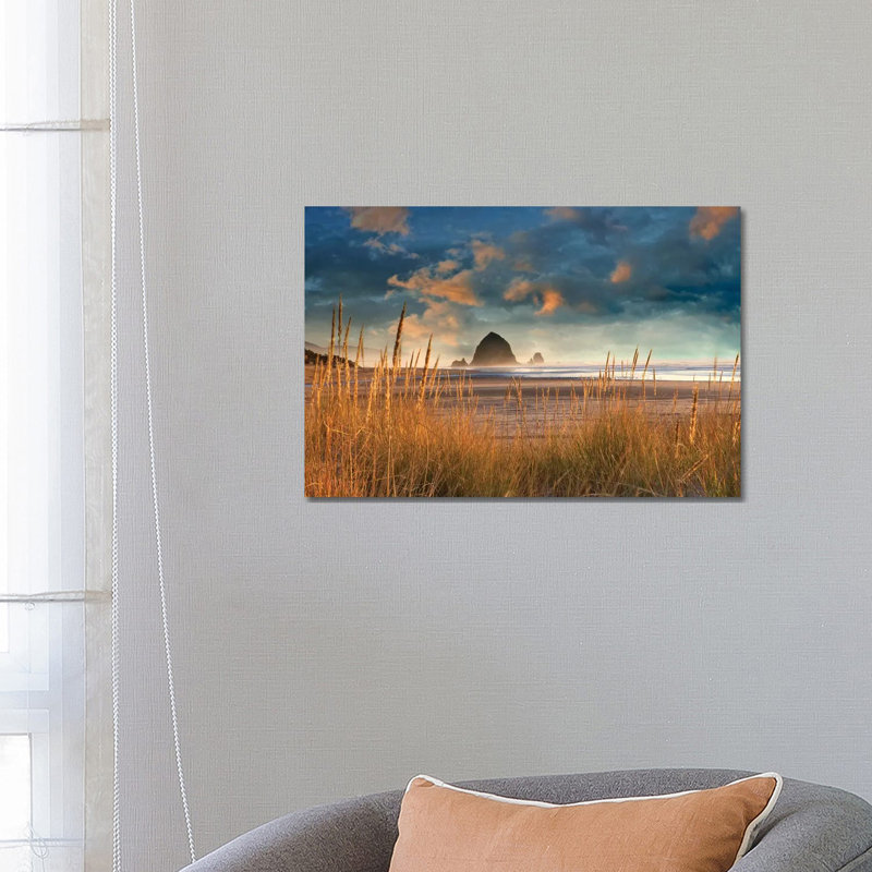 Dune Grass Sunrise by Dennis Frates - Print on Canvas, 45.72cm H x 66.04cm W x 1.91cm D, Wrapped Canvas