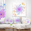 Fleur bleue fractale avec pétales abstraits - coussin à imprimé floral