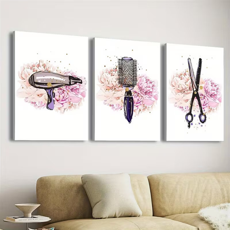 3 Piece Wrapped Canvas Wall Art, 30 cm H x 60 cm W