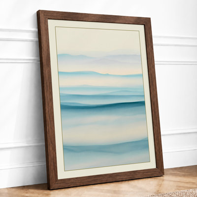 Layered Horizons Minimalist - Framed Print
