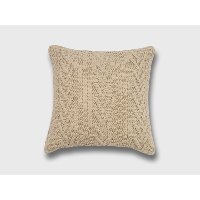 Evergrace 20"x20" Chunky Sweater Knit Square Throw Pillow
