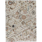 Brookhaven Abstract Area Rug in Ivory