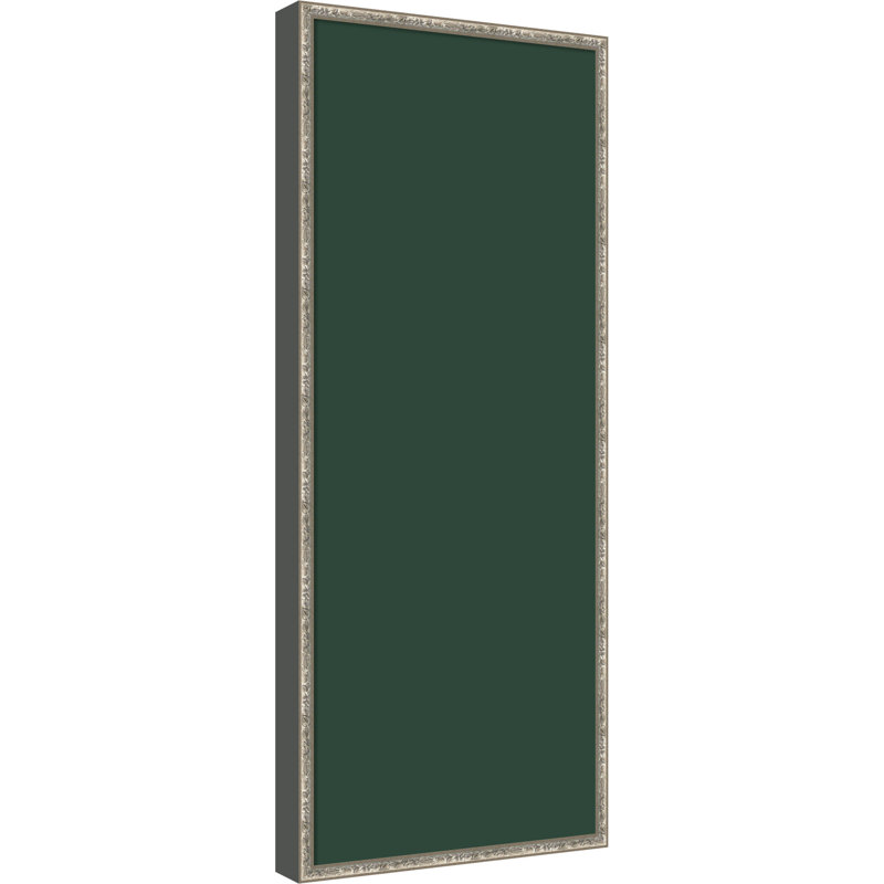 Tableau d'affichage en tissu encadré, 17 x 41 cm, motif vert forêt, pour l'organisation murale, Belvédère argenté
