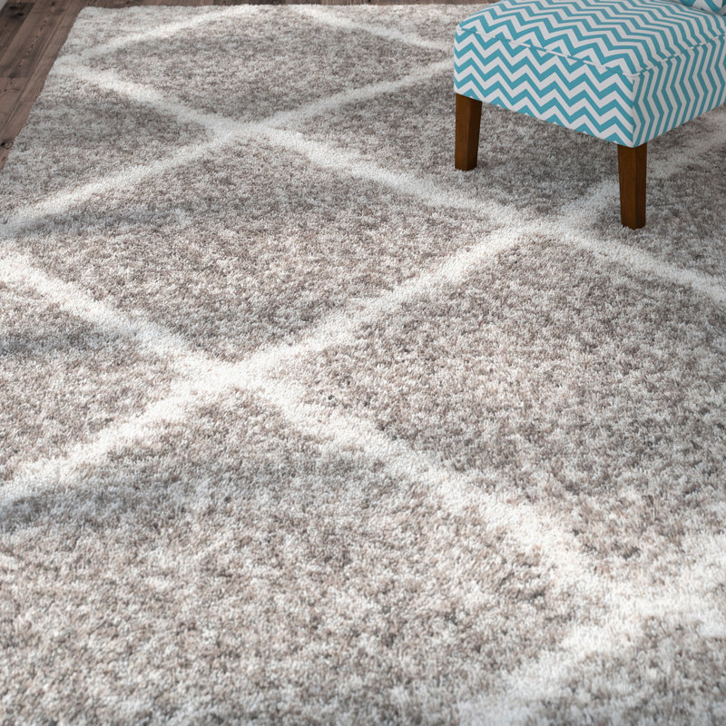 Girault Geometric Looped / Hooked Area Rug, Runner 69 x 244 cm
