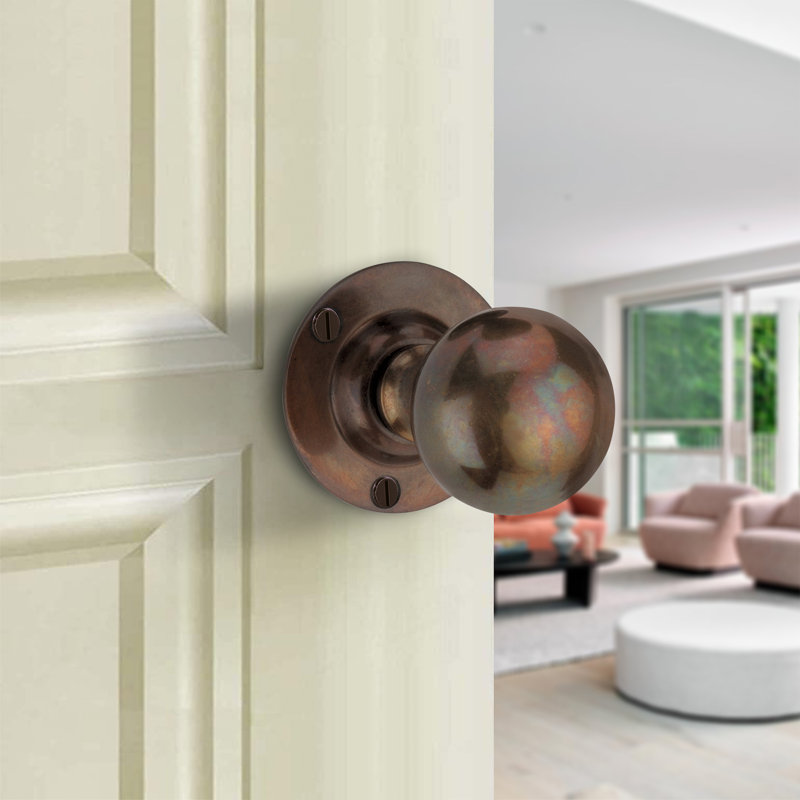 Ball Door Knob, Bronze