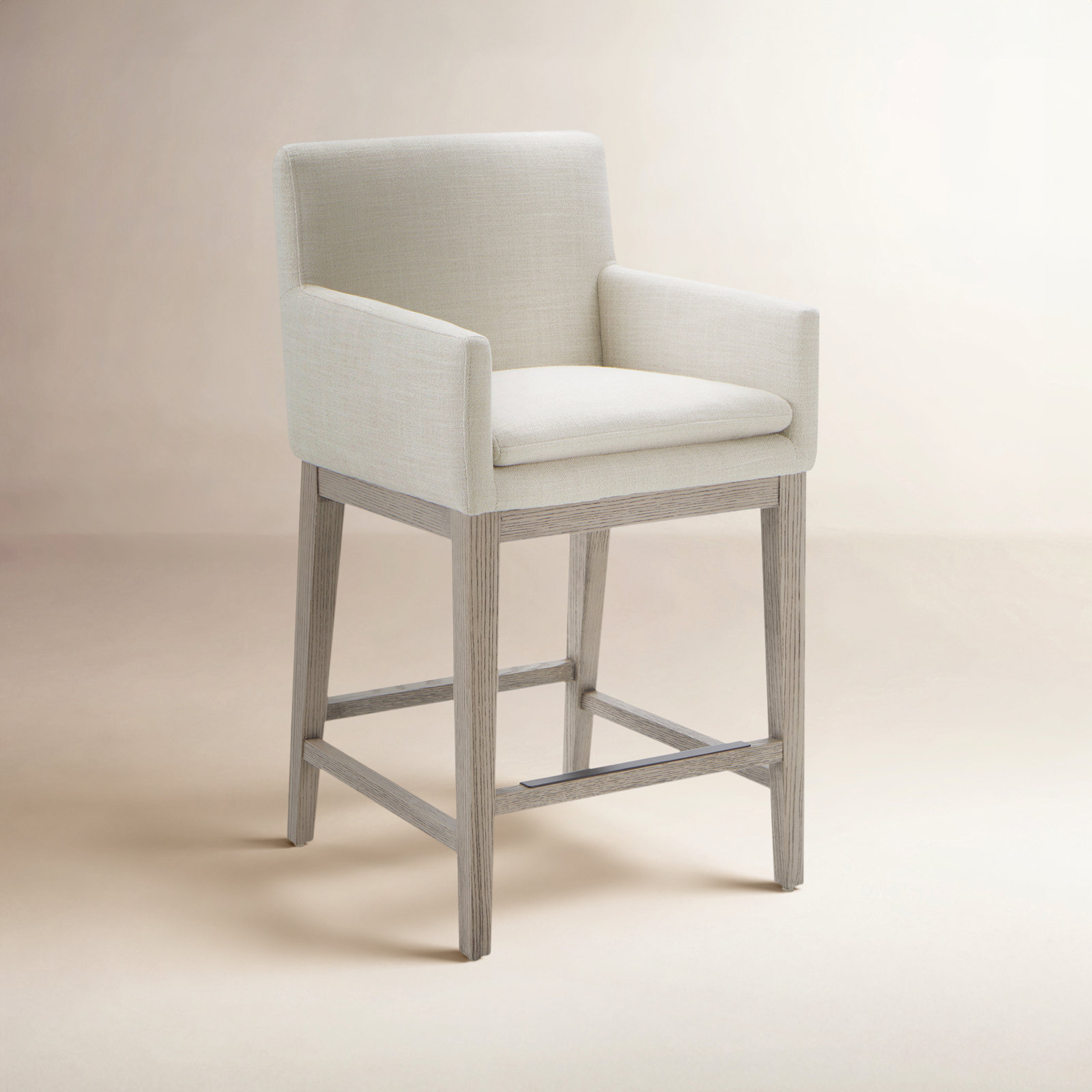 Bethea 26" Bar Stool, Effie Linen Performance Linen