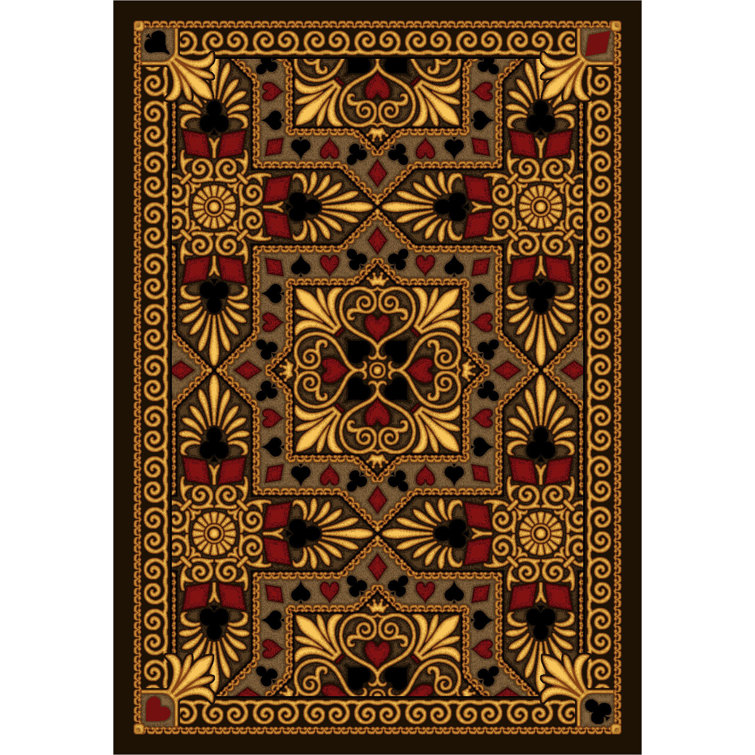 Gaming and Entertainment Jackpot Area Rug
