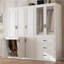 Armoire-penderie Armoire avec 8 portes et 3 tiroirs, grande armoire-penderie 74,8 po-5464705