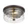 Flush Mount Ceiling Light with Clear Glass Shade