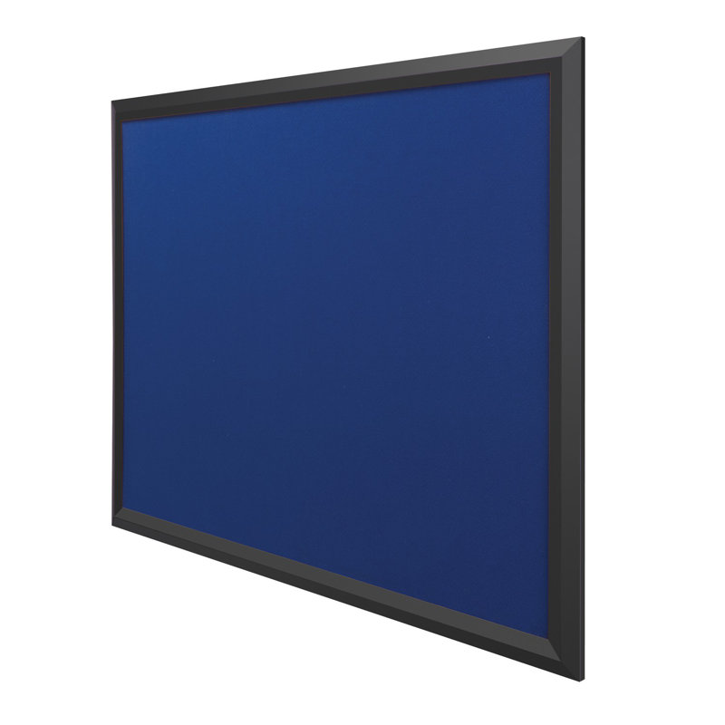 Wall Mounted Bulletin Board, 90 cm H x 120 cm W, Blue
