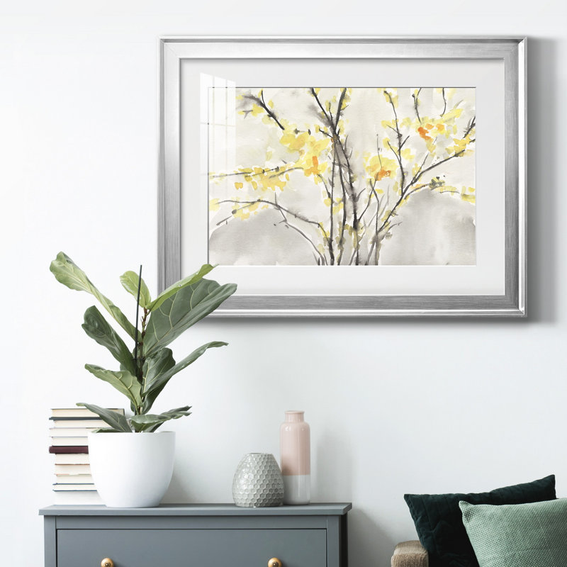 «Blissful Elegance I», toile encadrée de qualité supérieure - prête à être accrochée, H 22,5 po x l 30,5 po x P 1 po, Blanc